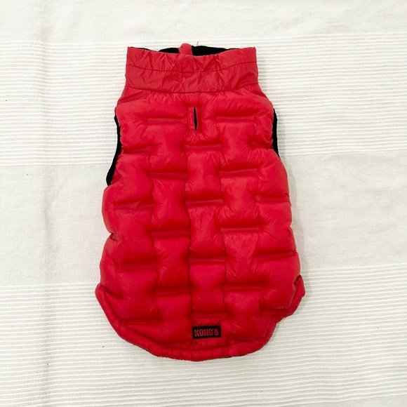 Kong Red Puffer Vest with Zipper Closure - Picture 2 of 11